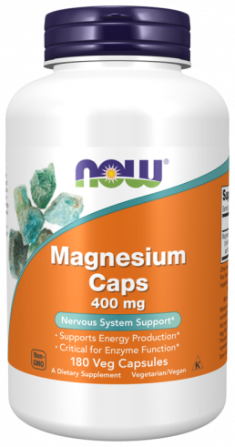 NOW Magnesium 400 mg, 180 капсул