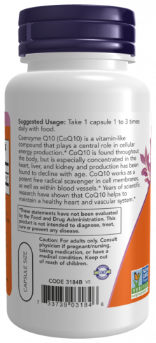 NOW CoQ10 30 mg, 120 капсул