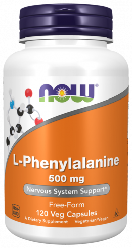 NOW L-Phenylalanine 500 mg, L-Фенилаланин 500 мг, 120 капсул