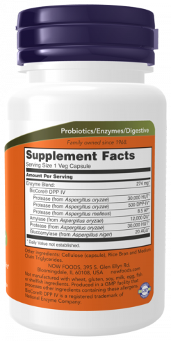 NOW Gluten Digest, 60 капсул