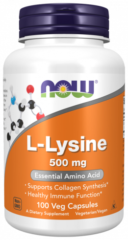 NOW L-Lysine 500 mg, 250 капсул