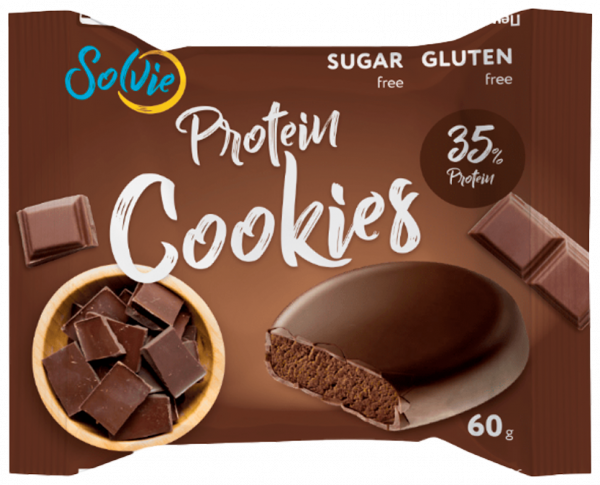 Solvie Protein Cookies глазированное, 60 грамм