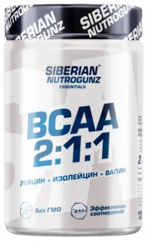 Siberian Nutrogunz BCAA 2:1:1, 225 грамм