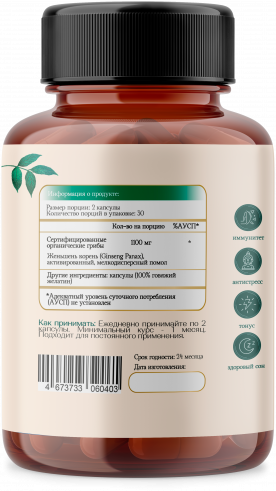 ByPlants Chaga Extract, 60 капс