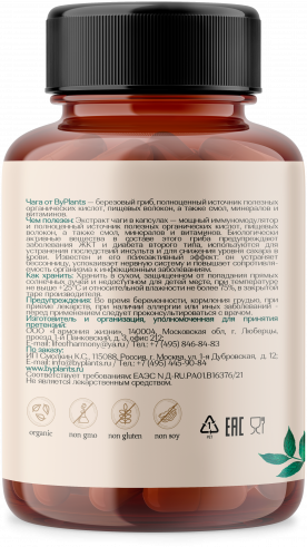 ByPlants Chaga Extract, 60 капс