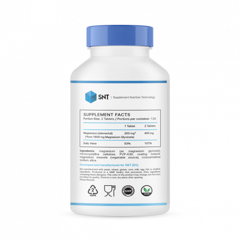 SNT Magnesium Glycinate, Магния Глицинат, 240 таблеток