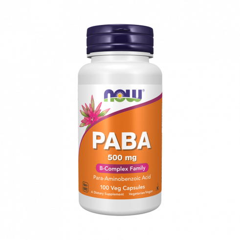 NOW PABA 500 mg, Парааминобензойная кислота (PABA), 100 капсул