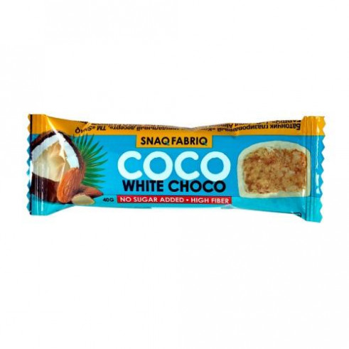 Snaq Fabriq Coco Bar Батончик глазированный в белом шоколаде, 40 гр