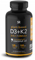Sports Research D3+K2, 60 вег.гель.капс.